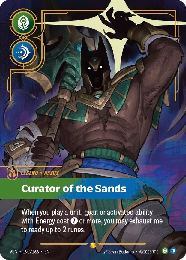 Nasus - Curator of the Sands (Overnumbered) - Rare (192/166)