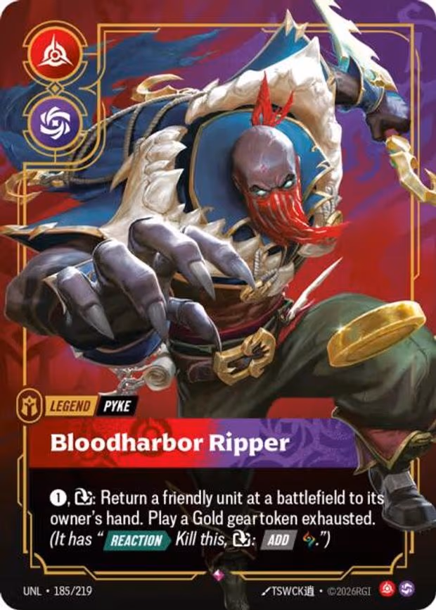 Pyke - Bloodharbor Ripper - Rare (185/219)