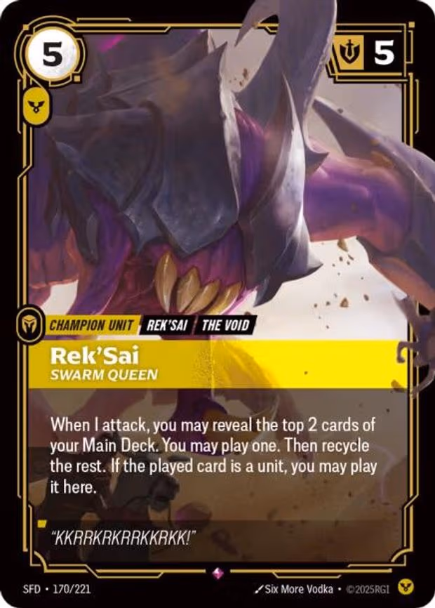 Rek'Sai - Swarm Queen - Rare (170/221)