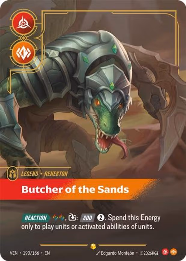 Renekton - Butcher of the Sands (Overnumbered) - Rare (190/166)