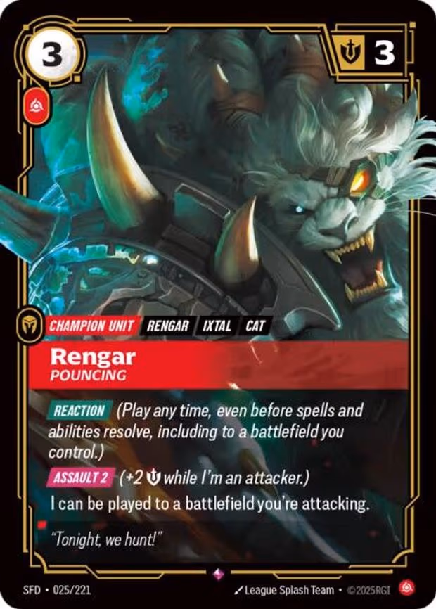 Rengar - Pouncing - Rare (025/221)