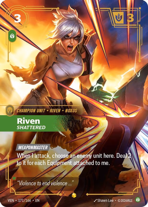 Riven - Shattered (Overnumbered) - Rare (171/166)