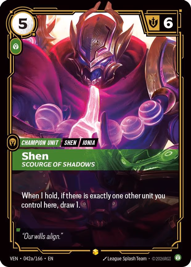 Shen - Scourge of Shadows - Rare (042a/166)