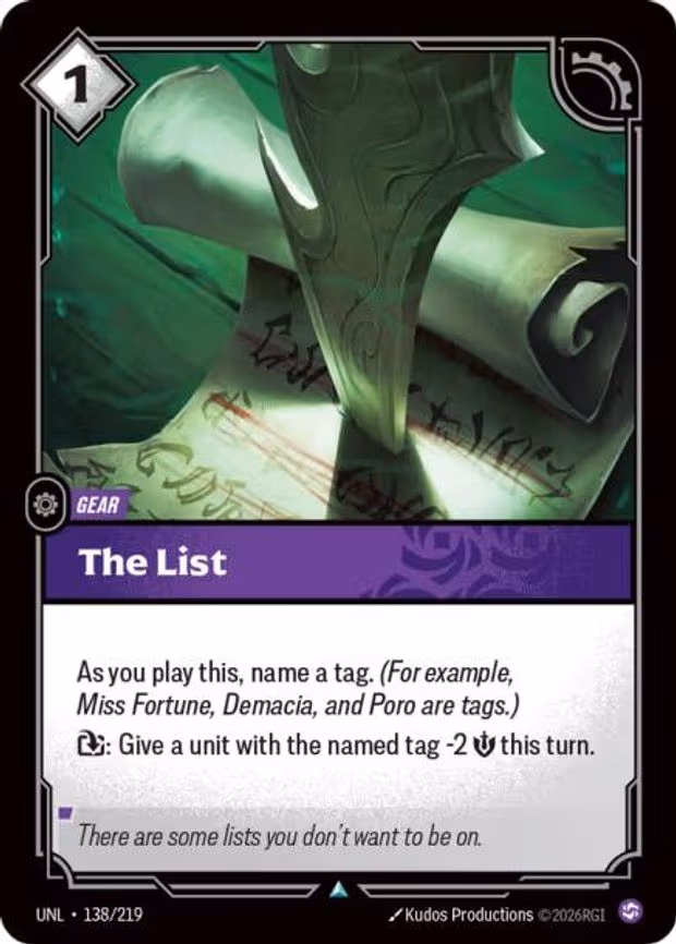The List - Uncommon (138/219)