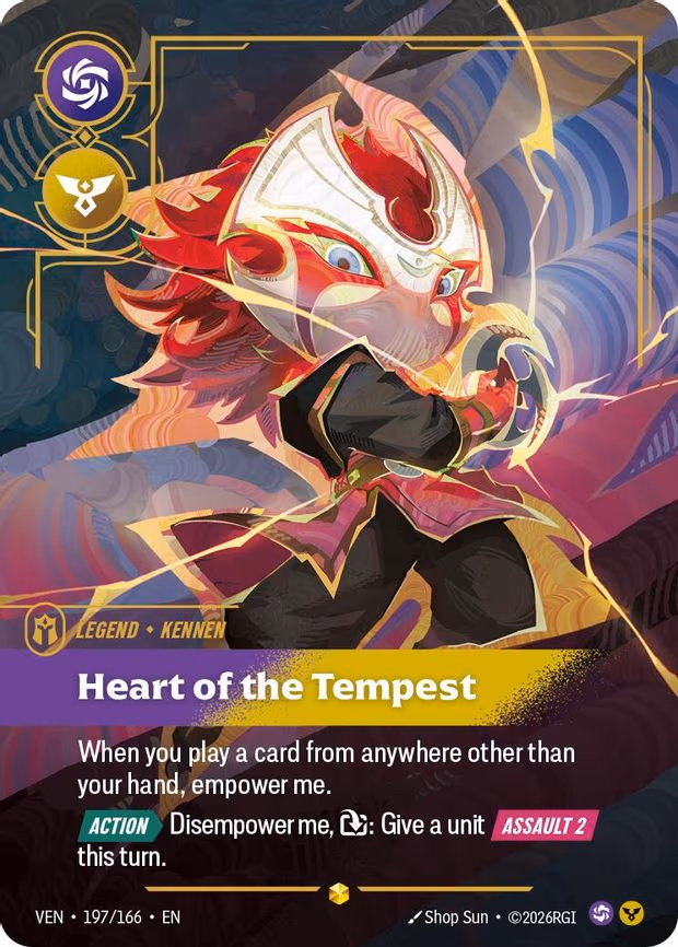 Kennen - Heart of the Tempest (Overnumbered) - Rare (197/166)
