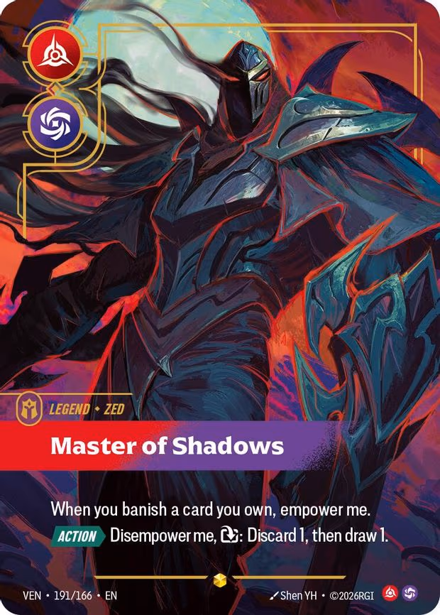 Zed - Master of Shadows (Overnumbered) - Rare (191/166)