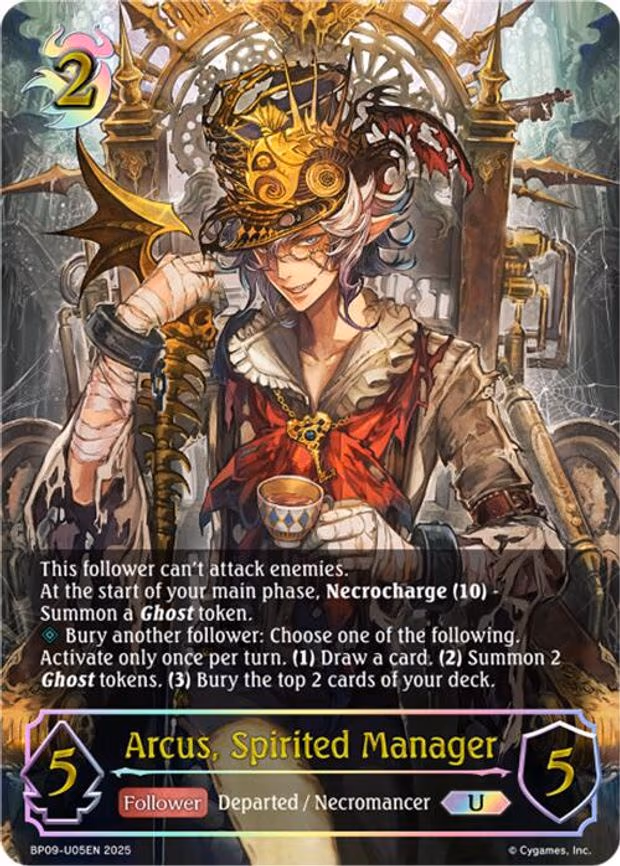 Arcus, Spirited Manager