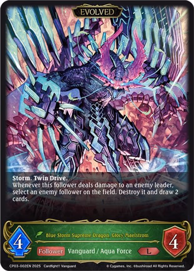 Blue Storm Supreme Dragon, Glory Maelstrom - Legendary (CP03-002EN)