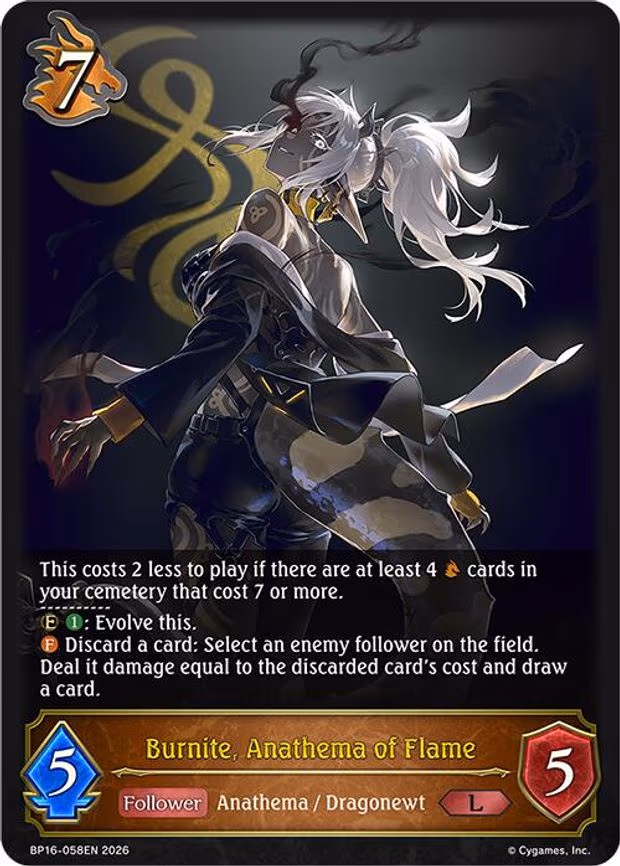 Burnite, Anathema of Flame
