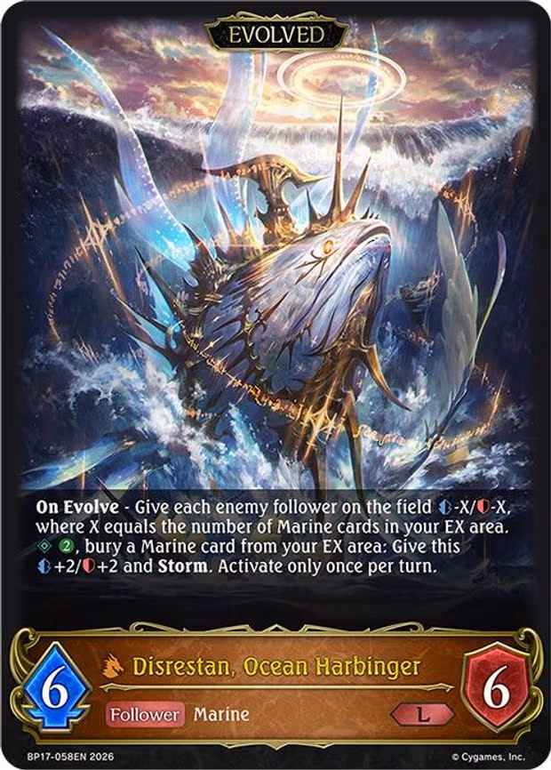 Disrestan, Ocean Harbinger - Legendary (BP17-058EN)