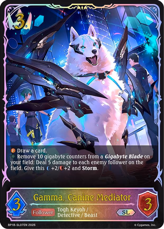 Gamma, Canine Mediator - Super Legendary (BP18-SL07EN)