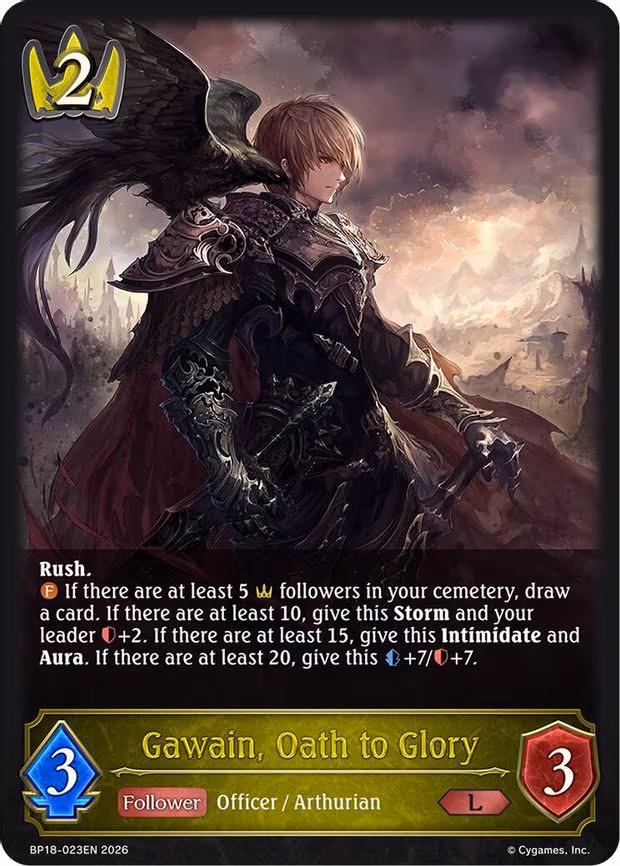 Gawain, Oath to Glory - Legendary (BP18-023EN)