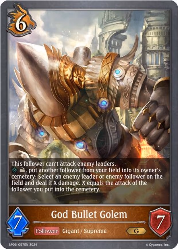 God Bullet Golem - Gold (BP05-057EN)