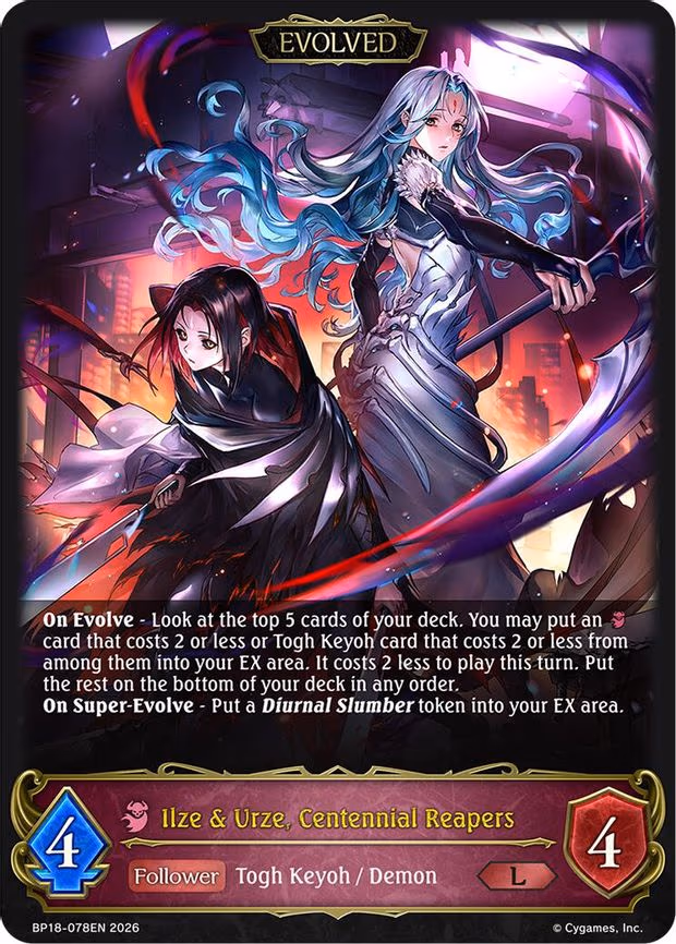 Ilze & Urze, Centennial Reapers - Legendary (BP18-078EN)