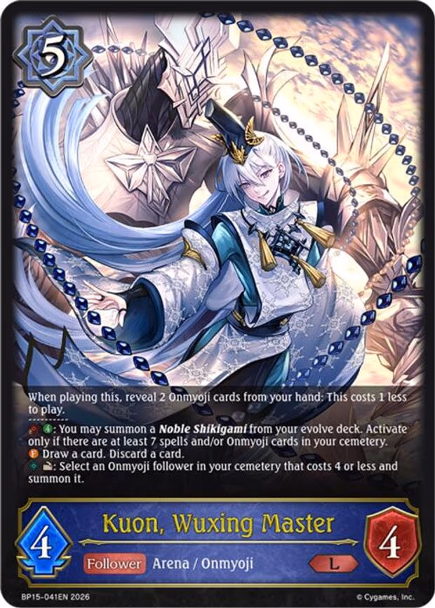 Kuon, Wuxing Master