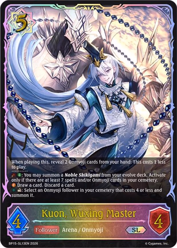 Kuon, Wuxing Master