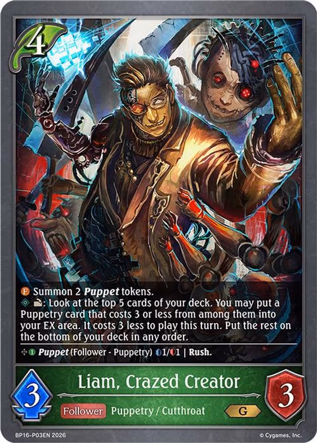 Liam, Crazed Creator - Premium (BP16-P03EN)