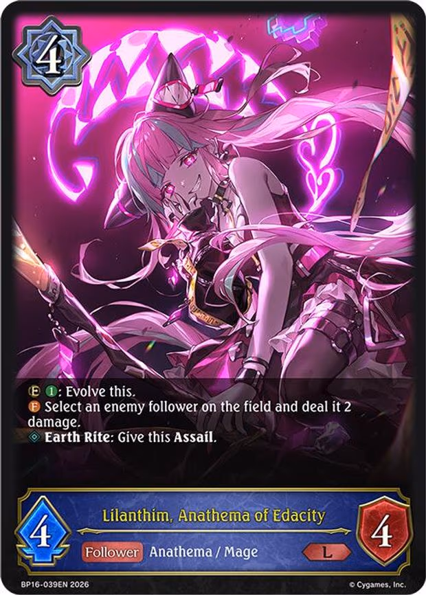 Lilanthim, Anathema of Edacity - Legendary (BP16-039EN)