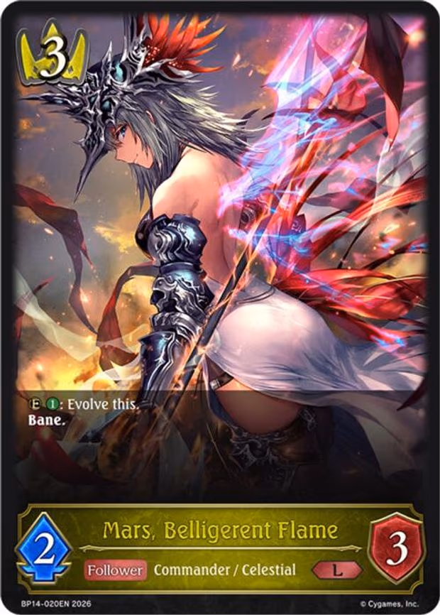 Mars, Belligerent Flame - Legendary (BP14-020EN)