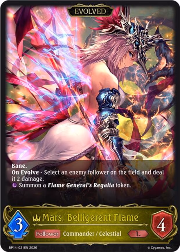 Mars, Belligerent Flame - Legendary (BP14-021EN)