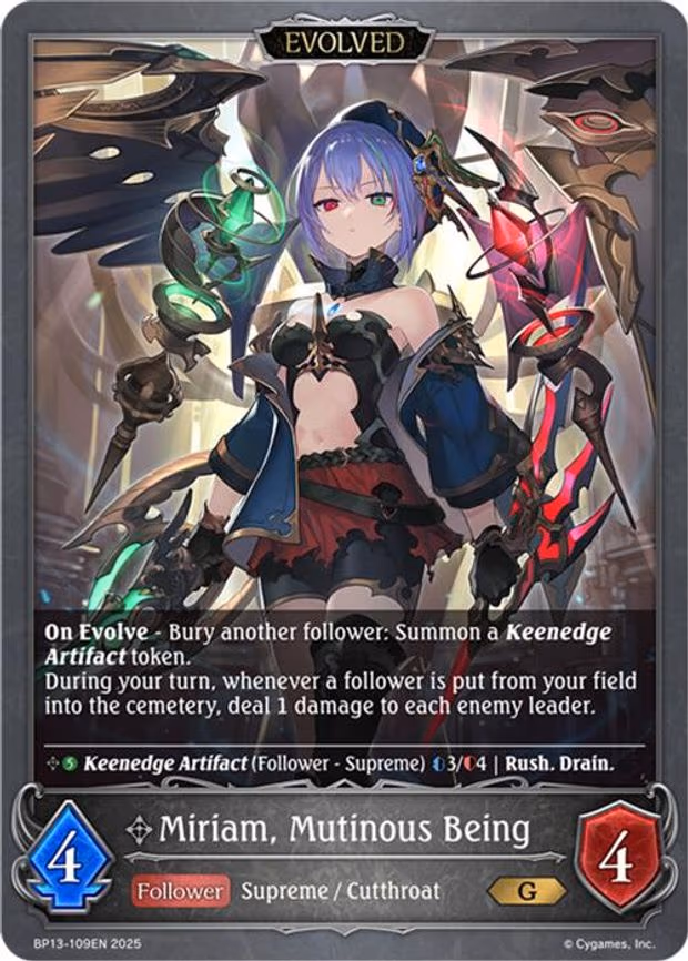 Miriam, Mutinous Being - Gold (BP13-109EN)