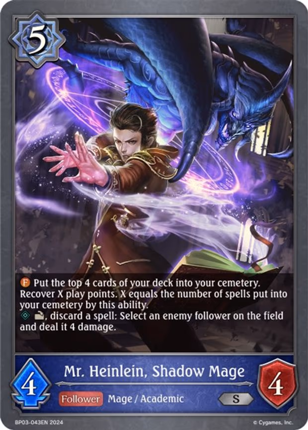 Mr. Heinlein, Shadow Mage - Silver (BP03-043EN)