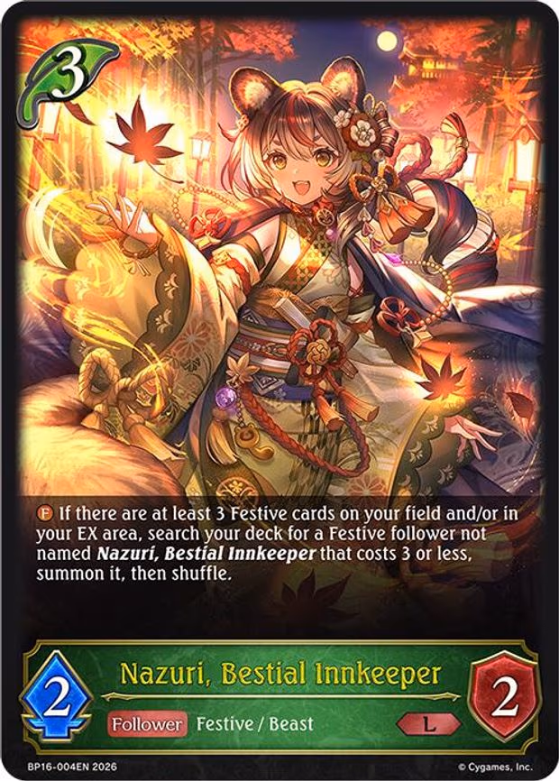 Nazuri, Bestial Innkeeper - Legendary (BP16-004EN)