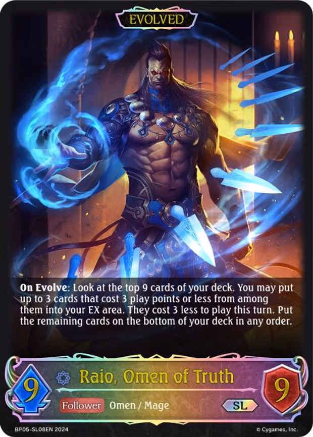Raio, Omen of Truth - Super Legendary (BP05-SL08EN)