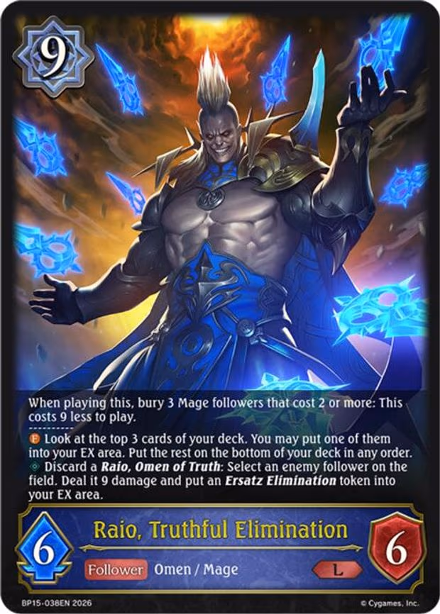 Raio, Truthful Elimination - Legendary (BP15-038EN)