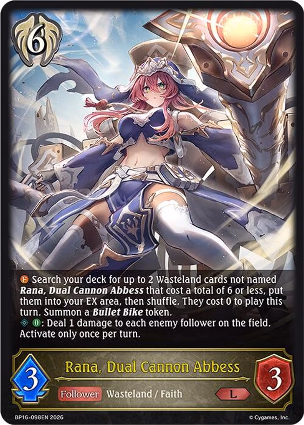 Rana, Dual Cannon Abbess - Legendary (BP16-098EN)