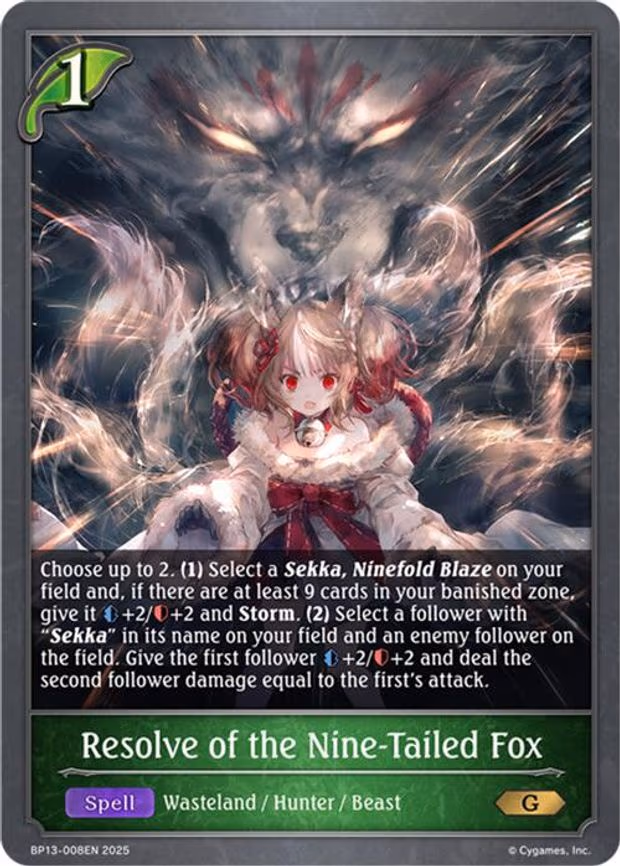 Resolve of the Nine-Tailed Fox - Gold (BP13-008EN)