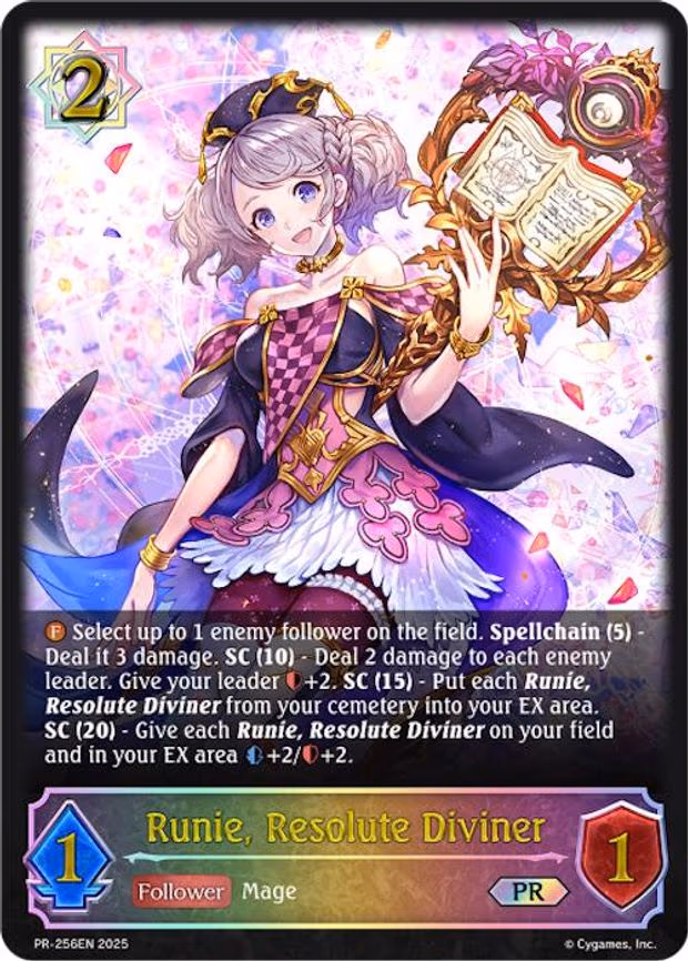 Runie, Resolute Diviner - Promo (PR-256EN)