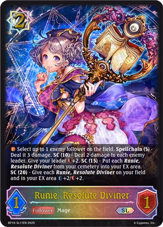 Runie, Resolute Diviner - Super Legendary (BP10-SL11EN)