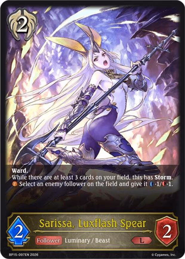 Sarissa, Luxflash Spear - Legendary (BP15-097EN)