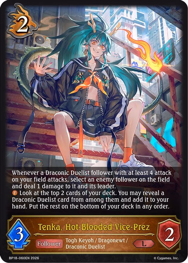 Tenka, Hot-Blooded Vice-Prez - Legendary (BP18-060EN)