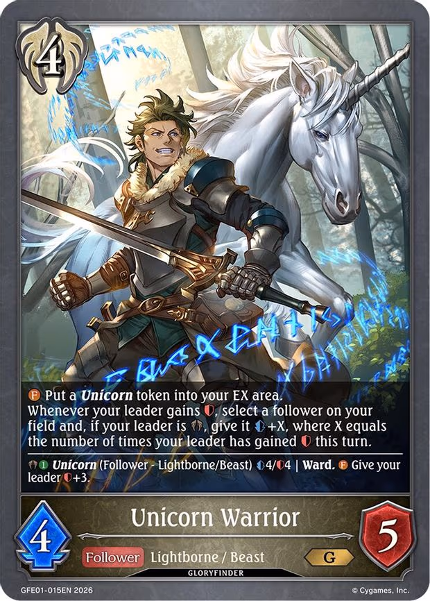 Unicorn Warrior - Gold (GFE01-015EN)