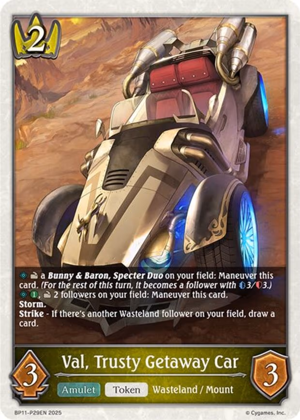 Val, Trusty Getaway Car