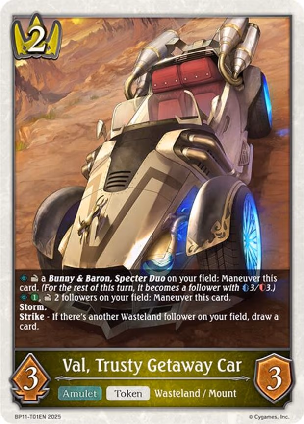 Val, Trusty Getaway Car