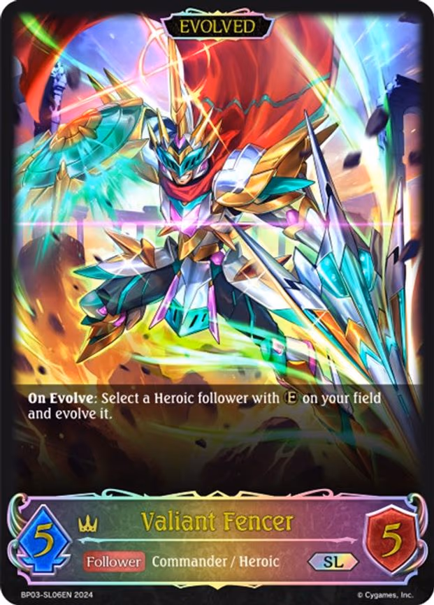 Valiant Fencer - Super Legendary (BP03-SL06EN)