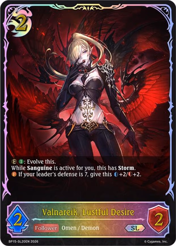 Valnareik, Lustful Desire - Super Legendary (BP15-SL20EN)
