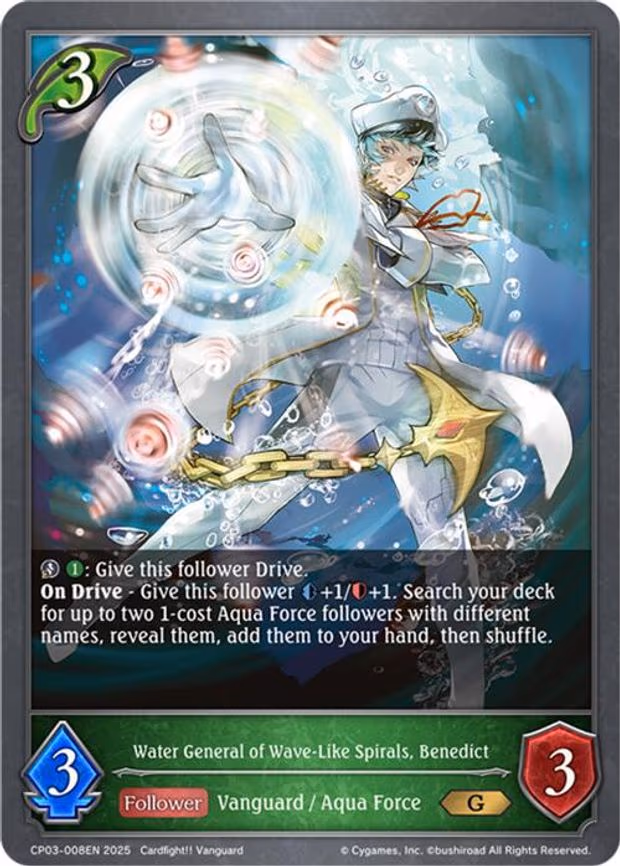 Water General of Wave-Like Spirals, Benedict - Gold (CP03-008EN)