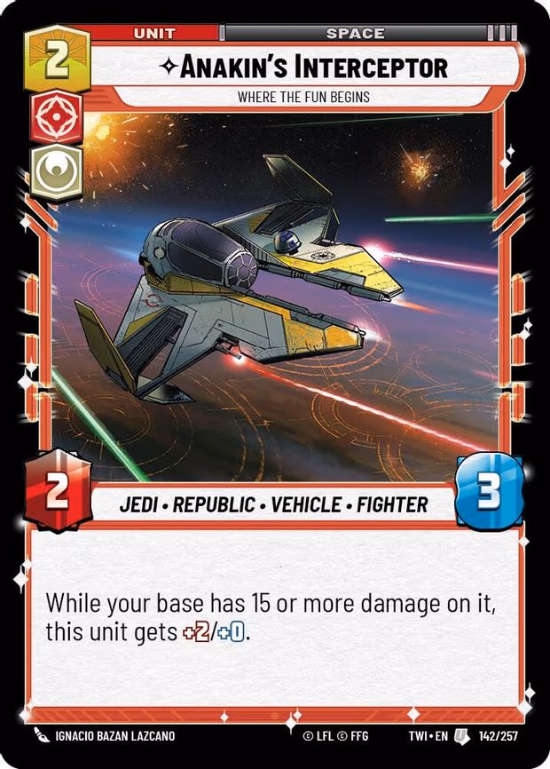 Anakin's Interceptor - Where the Fun Begins - Uncommon (142/257)