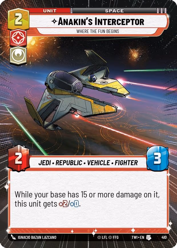 Anakin's Interceptor - Where the Fun Begins - Uncommon (410)