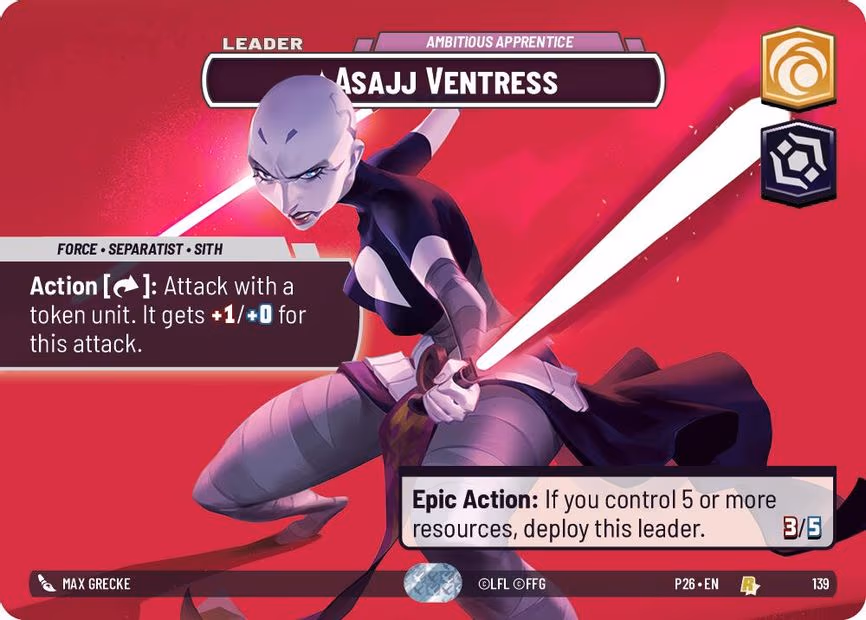 Asajj Ventress - Ambitious Apprentice (Prize Wall) - Rare (139)