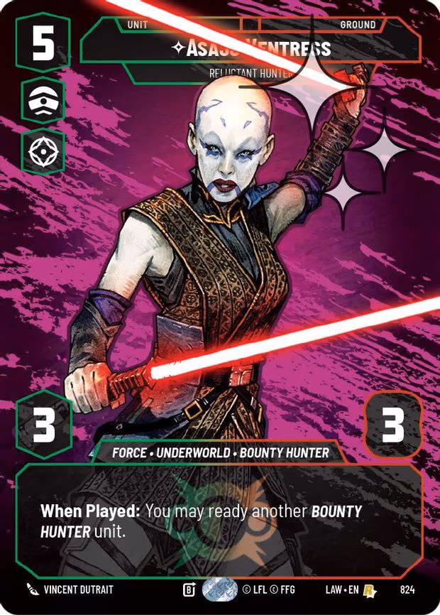 Asajj Ventress - Reluctant Hunter - Rare (824)