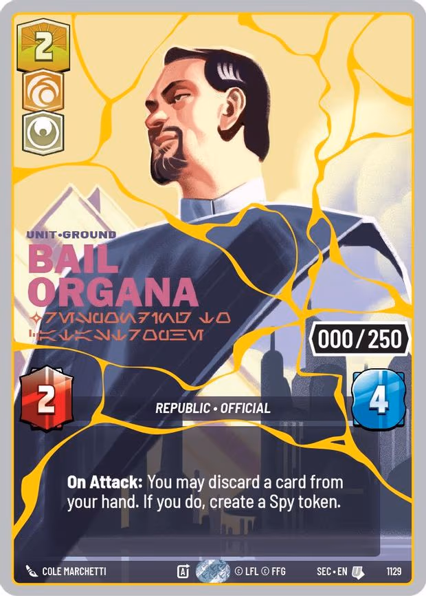 Bail Organa - Responding to Catastrophe (Serialized) (Gold) - Uncommon (1129)