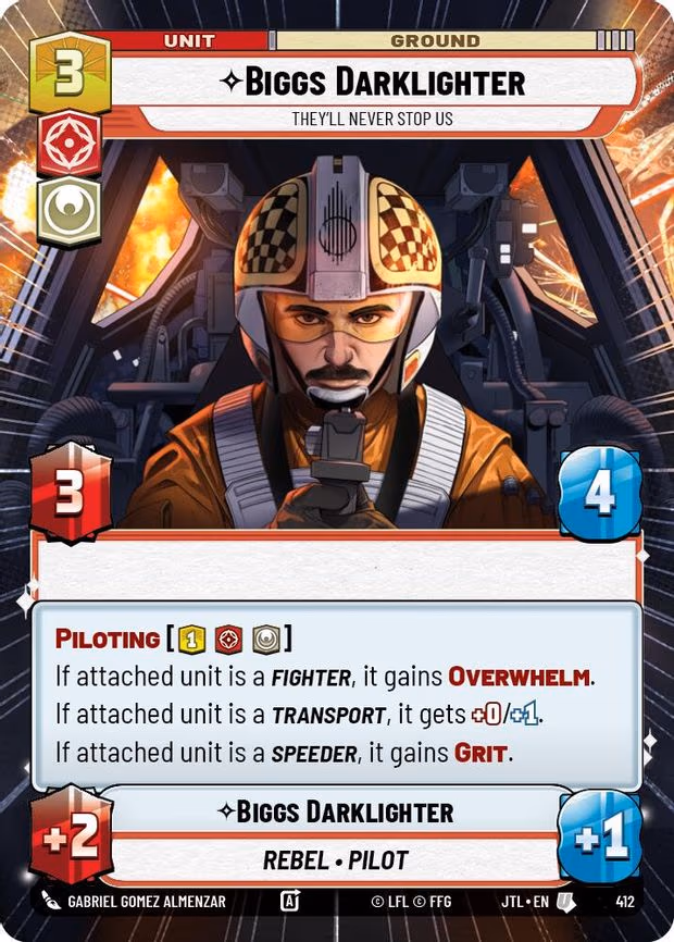 Biggs Darklighter - They'll Never Stop Us - Uncommon (412)