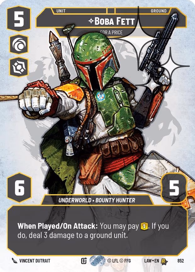 Boba Fett - For a Price - Rare (852)