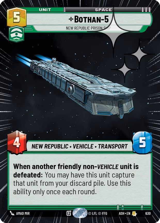 Bothan-5 - New Republic Prison Ship - Rare (630)