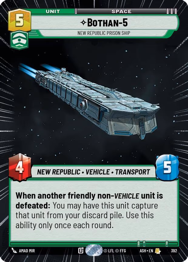 Bothan-5 - New Republic Prison Ship - Rare (392)